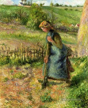  camille peintre - femme à la fouille 1883 Camille Pissarro